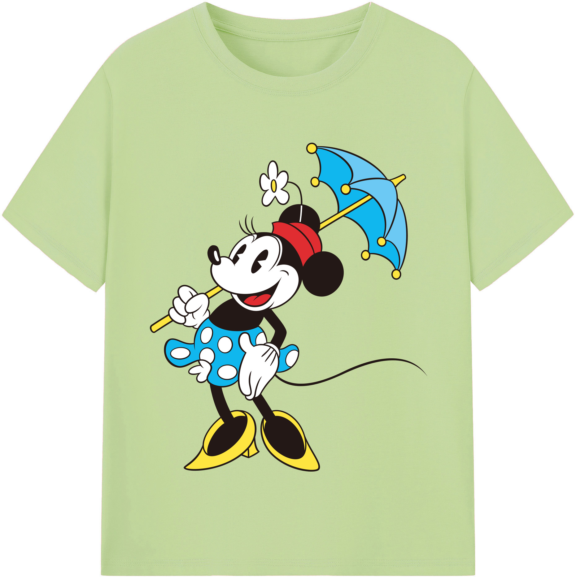 （画像用） ミッキーマウス Mickey Mouse 綿100％半袖Tシャツ（フロントプリント）